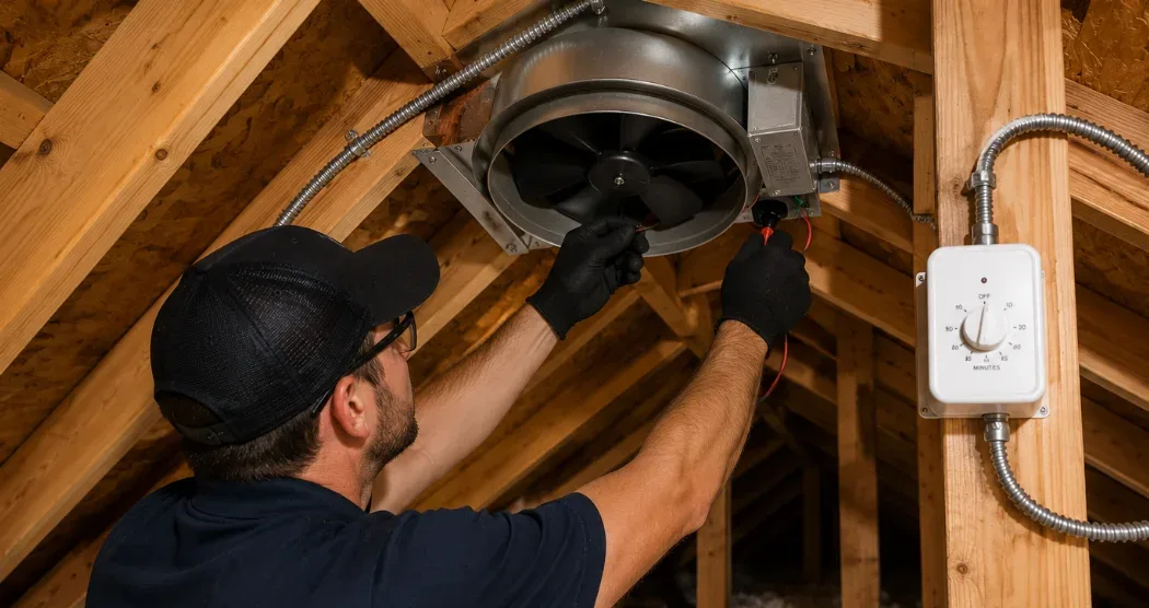 Bathroom exhaust fan hookup Toronto