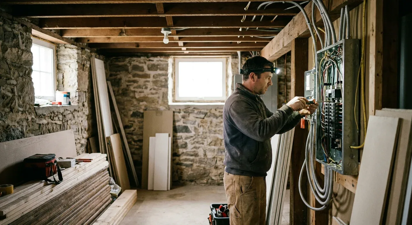 Basement wiring