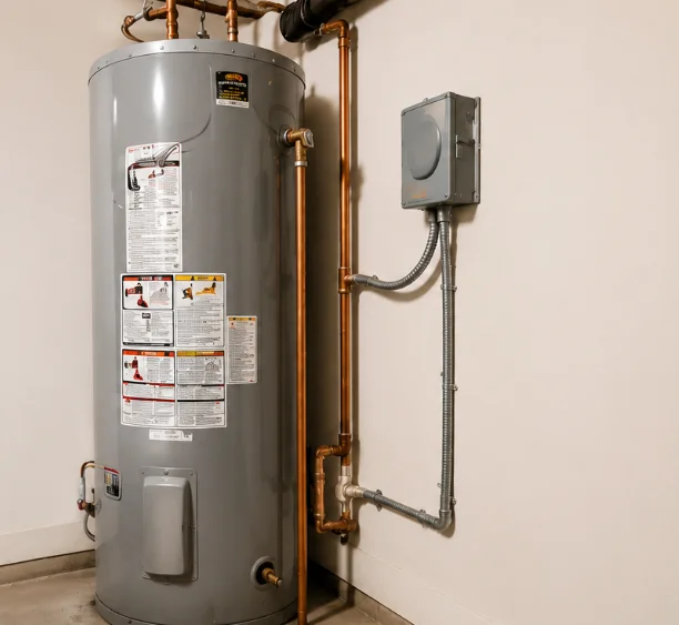 Electric water heater with electrical disconnect