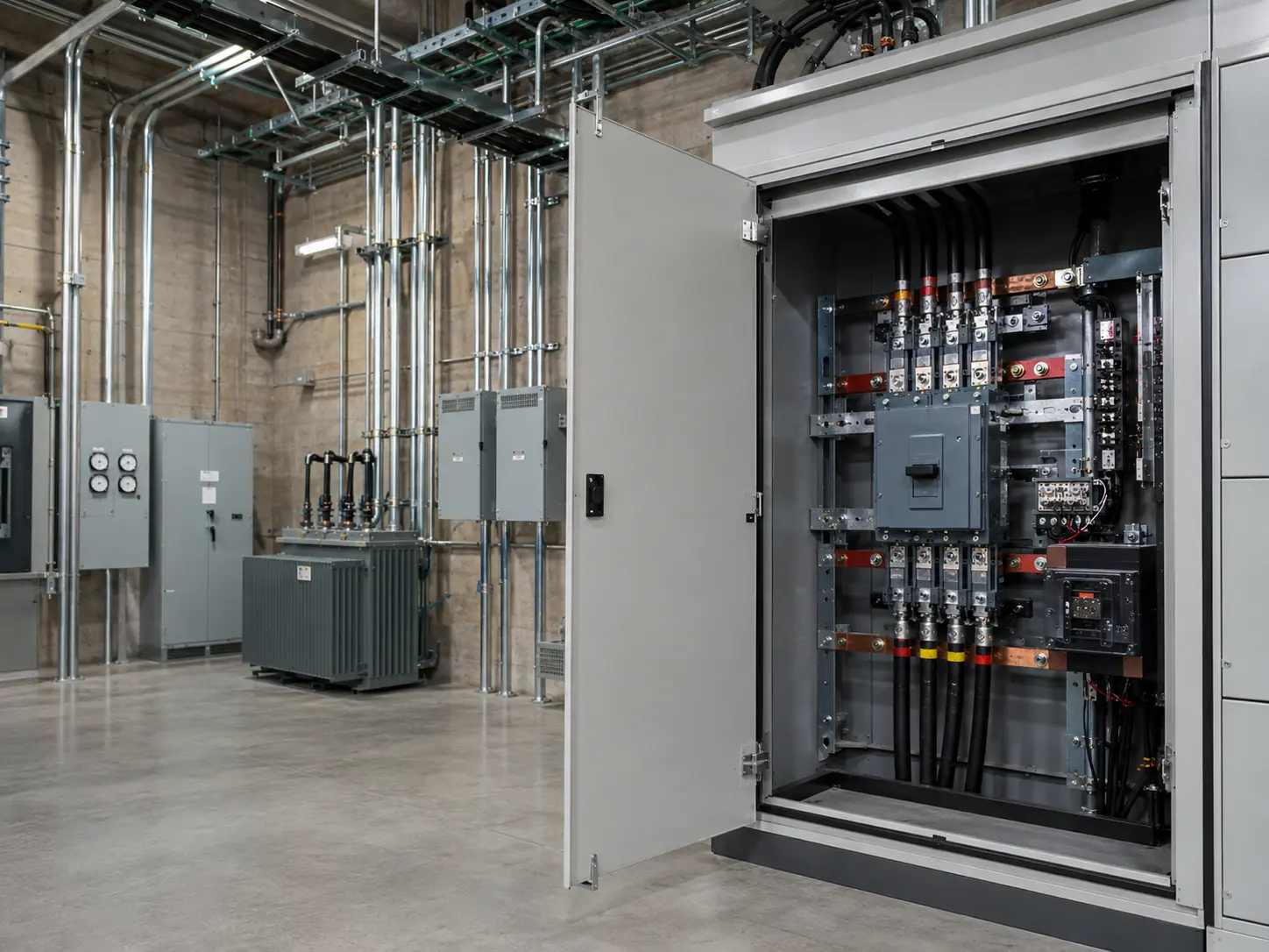 Switchgear and transformer installation
