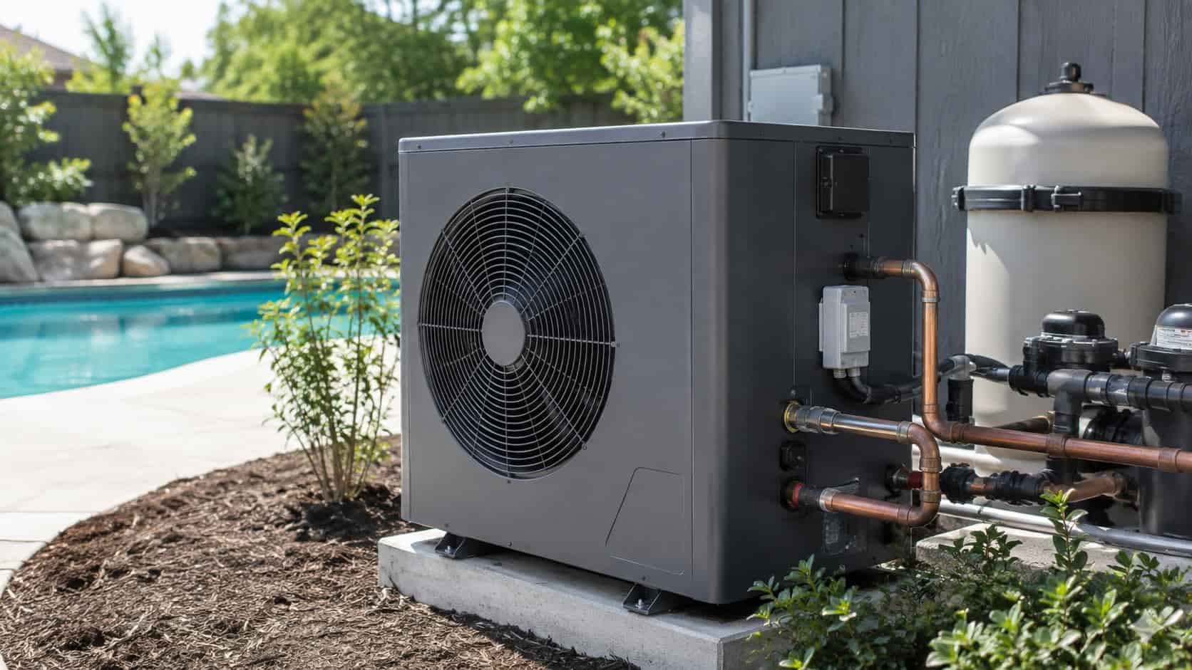 Pool heating with electrical disconnect and wiring
