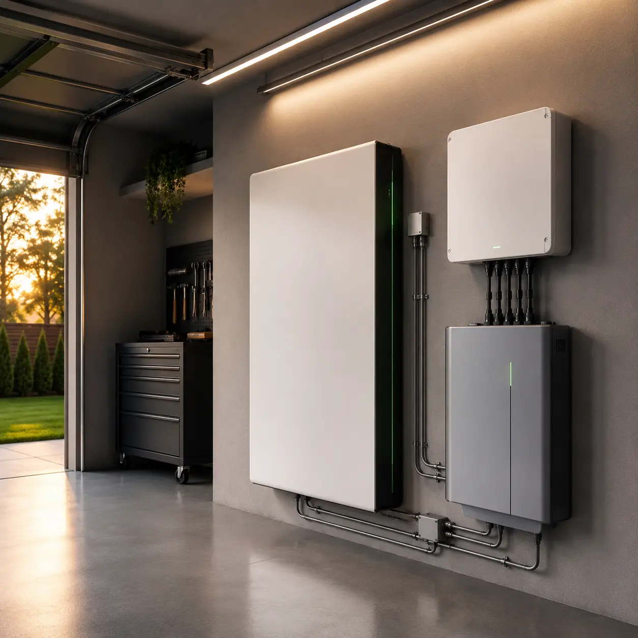 Residential energy storage system with electrical controls