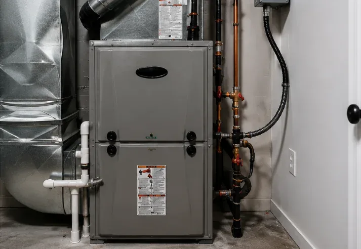 Residential furnace and ductwork system